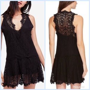 Free People Heart in two lace dress with slip